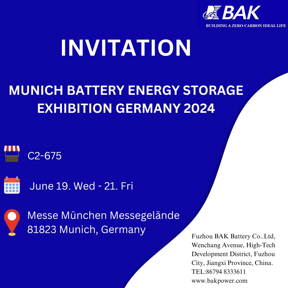 BAK BATTERY will attend "The Smarter E Europe (ees Europe) - Europe's largest and most international exhibition for batteries and energy storage systems!

📷Booth: C2-675
📷 Dates: June 19-21
📷 Location: Munich, Germany

See you there!

#europe #energystorage #batteries #LFP #EV
