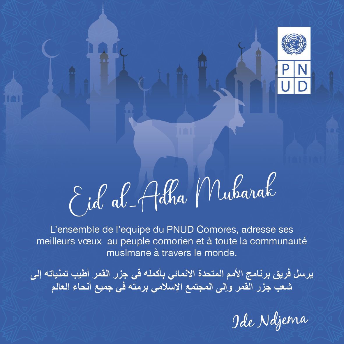 Eid Mubarak! Wishing you and your families a happy #Eid-ul-Adha. May Peace, Justice and Humanity prevail. 

#EidMubarak! Nous vous souhaitons, ainsi qu'à vos familles, un joyeux #Eid-ul-Adha. Que la paix, la justice et l'humanité prévalent.