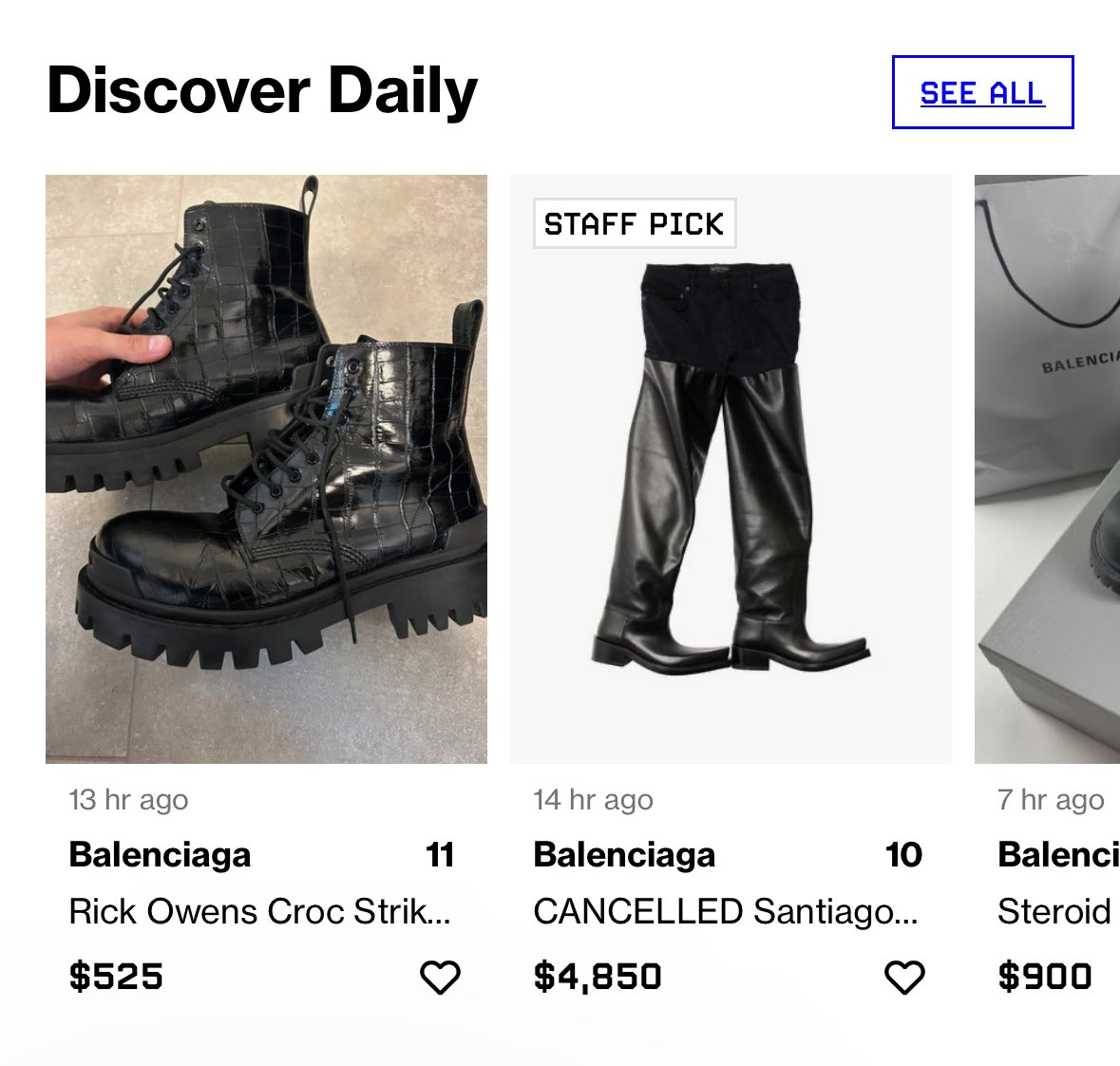 gotlike2glocks's tweet image. balenciaga rick owens croc strike boots. #grailed never fails to amaze me