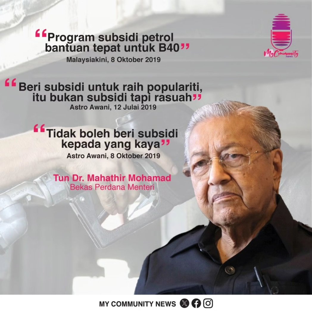 MyCommuNews0624's tweet photo. PENYASARAN SUBSIDI: APA PENDIRIAN PEMIMPIN DAN TOKOH PEMBANGKANG? https://t.co/yRxX2SggEx