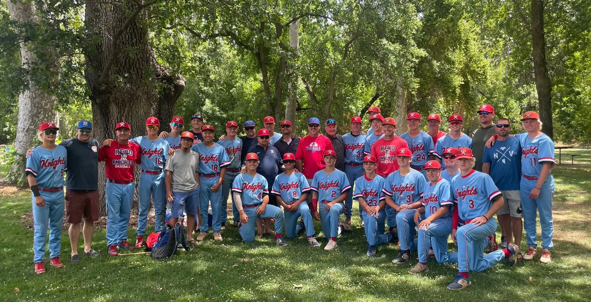 BaseballReno's tweet photo. Congratulations to the Reno Knights for winning the Chico Father’s Day Classic 🏆🥇⚾️❤️💙

Tournament MVP Mac Vandegrift
All Tournament Team-
Conall Chick
Mack Edwards
Braden Jones

Happy Father’s Day to all of our awesome Dads. You are greatly appreciated. https://t.co/J9wFnFMZJ5