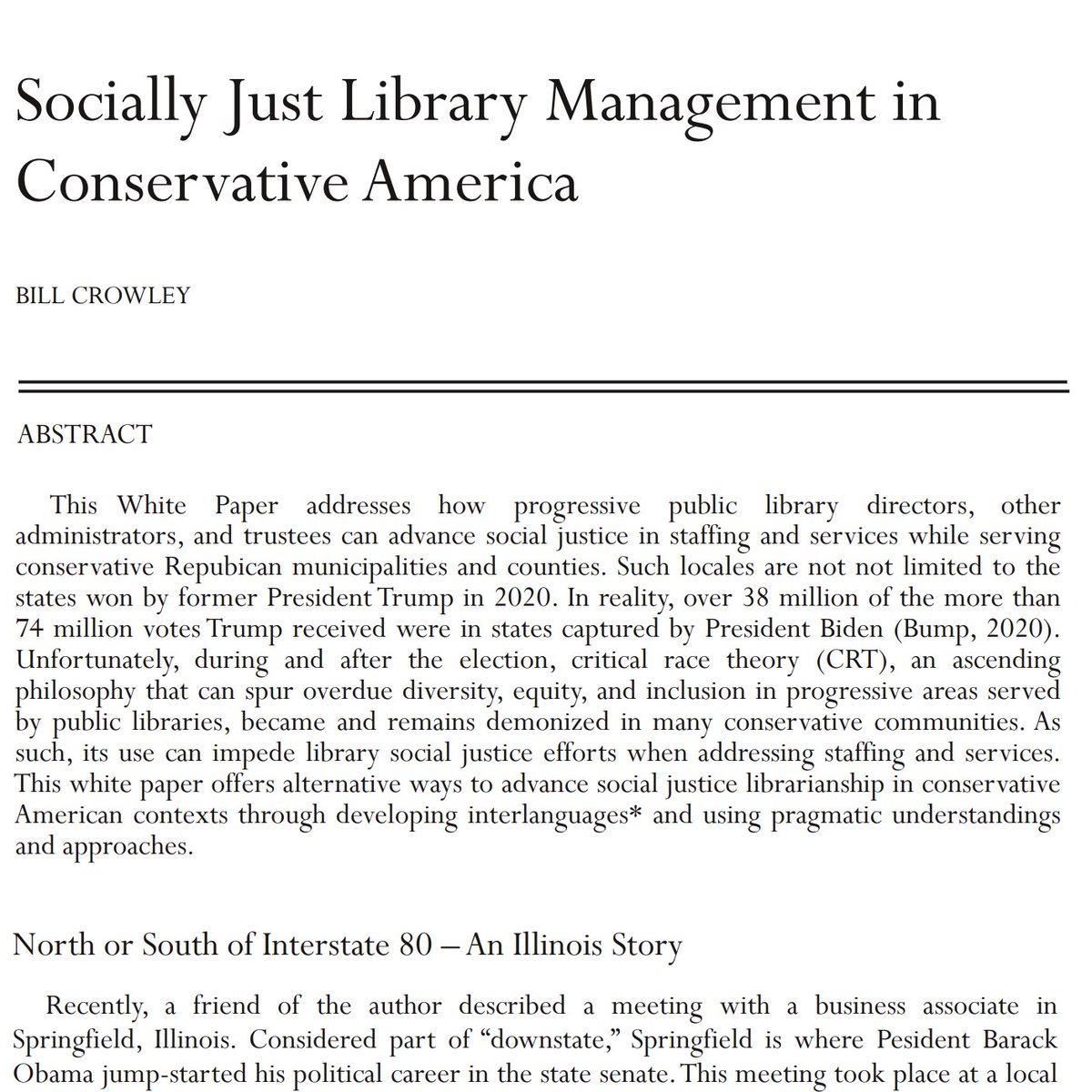 OccupyLibraries's tweet photo. Are you conservative? @ALALibrary #librarians are gunning for you.
Crowley, B., (2023) “Socially Just Library Management in Conservative America”, The Political Librarian 6(2), 57-76.
https://t.co/BkvLQhccga
#parenting #moms #dads #DefundALA #DEI #CRT #alaac24 #tlchat https://t.co/vaMa0BoHs9