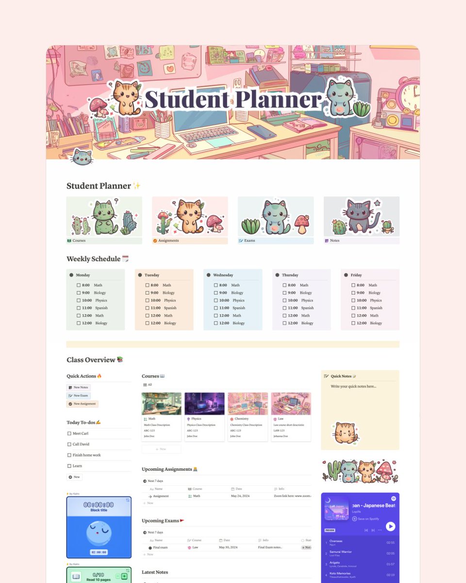soltwagner's tweet photo. I've created a new Student Dashboard Notion Template.📚

It's now available for free 🎁

Just reply "Send", Retweet, and Like this post, and I'll send it to you via DM.

Need to follow me 👨‍💻 https://t.co/du77l0SiXE