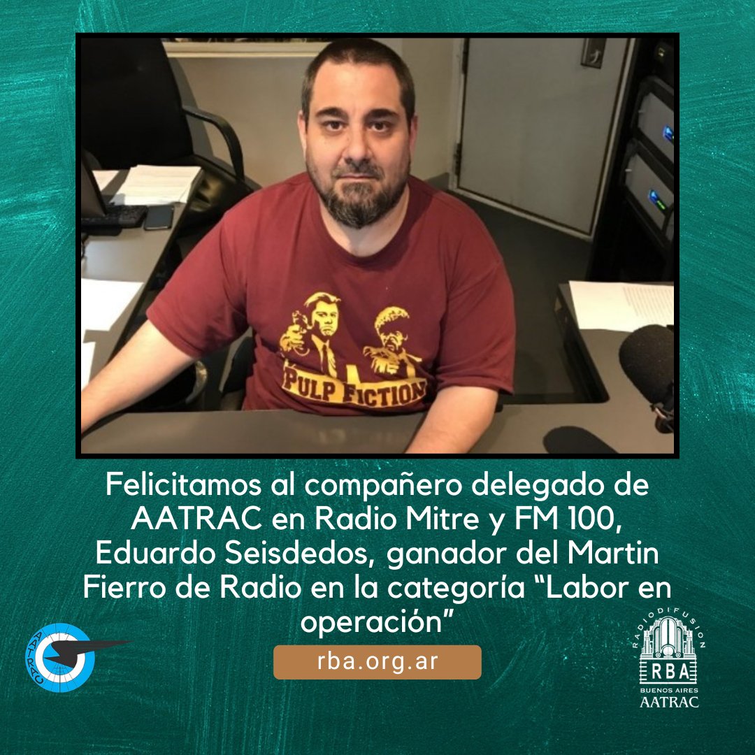 radiodifusionba's tweet photo. Felicitaciones @soyseis !!!
#martinfierroradio
#operadorderadio https://t.co/NtupkxvmTp