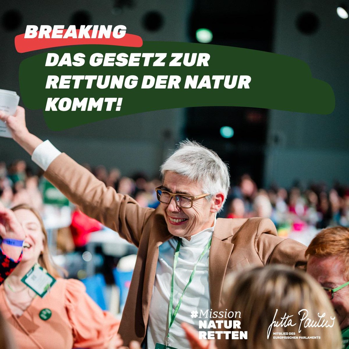 🚨Breaking!
<a href="/EUCouncil/">EU Council</a> nimmt #NatureRestorationLaw an!

Endlich! Nach monatelangen Verhandlungen + diversen Kehrtwenden wird das Gesetz zur Rettung der Natur 🌿 Realität.
Jetzt kann's losgehen mit
✅ Moor-Revitalisierung
✅ Wald statt Forst
✅ Natürlichem #Klimaschutz