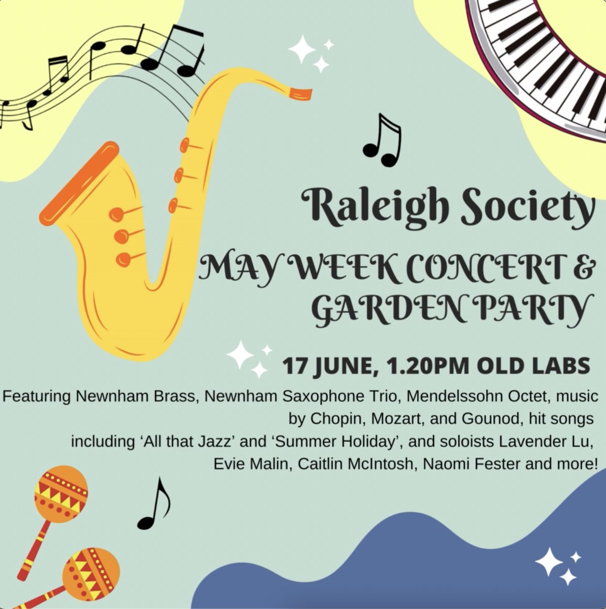TODAY: Mozart, Mendelssohn, Metallica, Musicals, medleys and more! 1.20pm Old Labs, <a href="/Newnham_College/">Newnham College</a> followed by 🍓🍓🍓🍾🥂