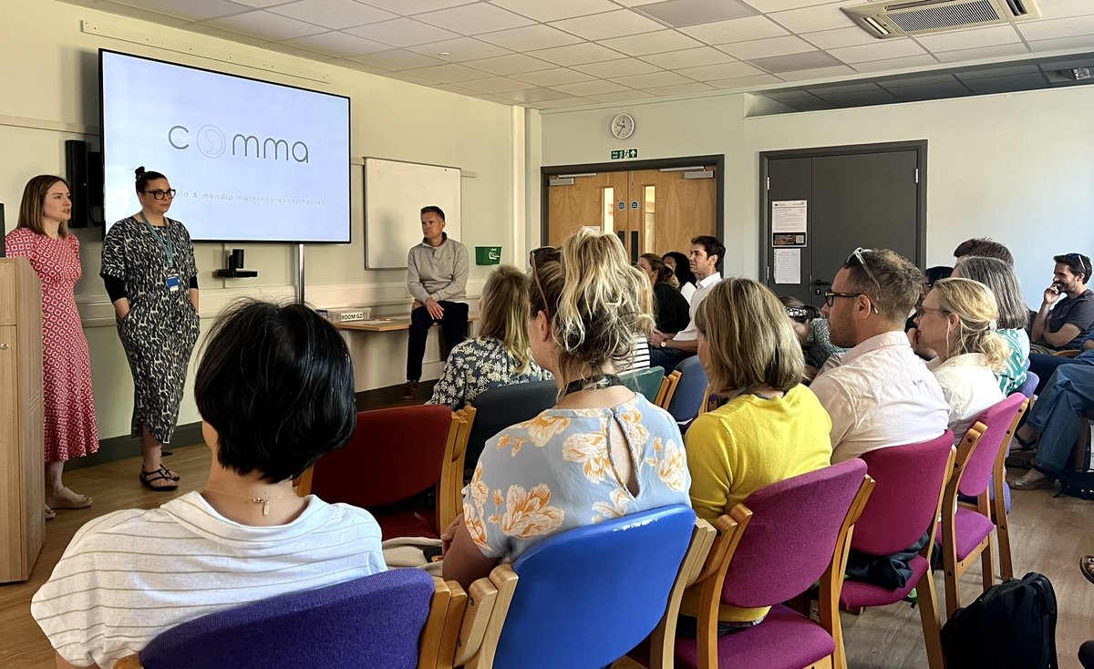 CoMMAMaternity's tweet photo. CoMMA is back!! 

We’re delighted to welcome so many of you from around the region to the Redwood Education Centre at Gloucester! We’re excited to learn about all things obstetric anaesthesia! https://t.co/uj1SxpBe80