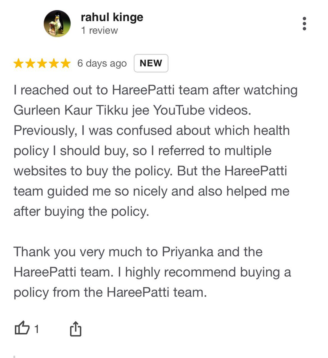 Testimonials always encourages us to provide the Best Services to each &amp; every client.

This one is even more Special as the feedback comes from our Youtube Family 😊

#feedback #personalfinance #hareepatti