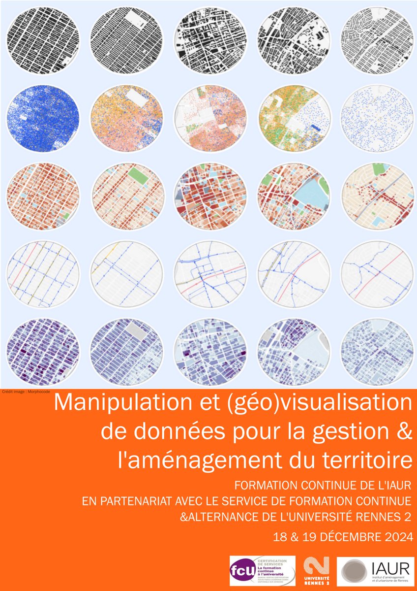 IAUR Rennes (@iaurennes) on Twitter photo 📢 Nouvelle session de #formation « Manipulation et (géo)visualisation de #données pour la gestion et l'#aménagement du #territoire » avec <a href="/BorisMericskay/">Boris Mericskay</a> <a href="/UnivRennes_2/">Université Rennes 2</a>
📆 18-19 décembre
📍Rennes
➡️iaur.fr/formation-donn… 📢 Nouvelle session de #formation « Manipulation et (géo)visualisation de #données pour la gestion et l'#aménagement du #territoire » avec <a href="/BorisMericskay/">Boris Mericskay</a> <a href="/UnivRennes_2/">Université Rennes 2</a>
📆 18-19 décembre
📍Rennes
➡️iaur.fr/formation-donn…