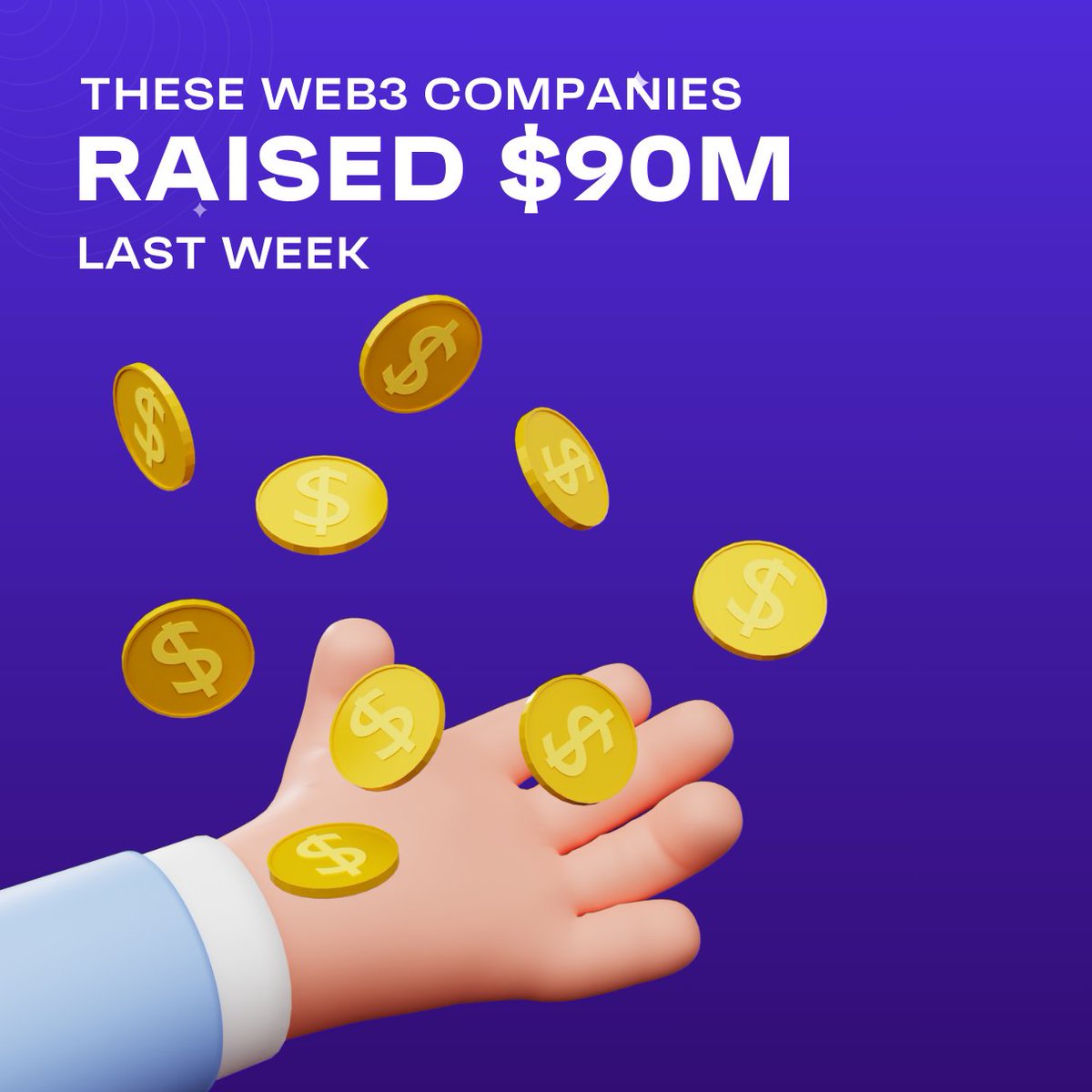 Last week, #Web3 and #Crypto companies raised $90.7M in funding. Which companies received how much investment?

Here are the details 👇