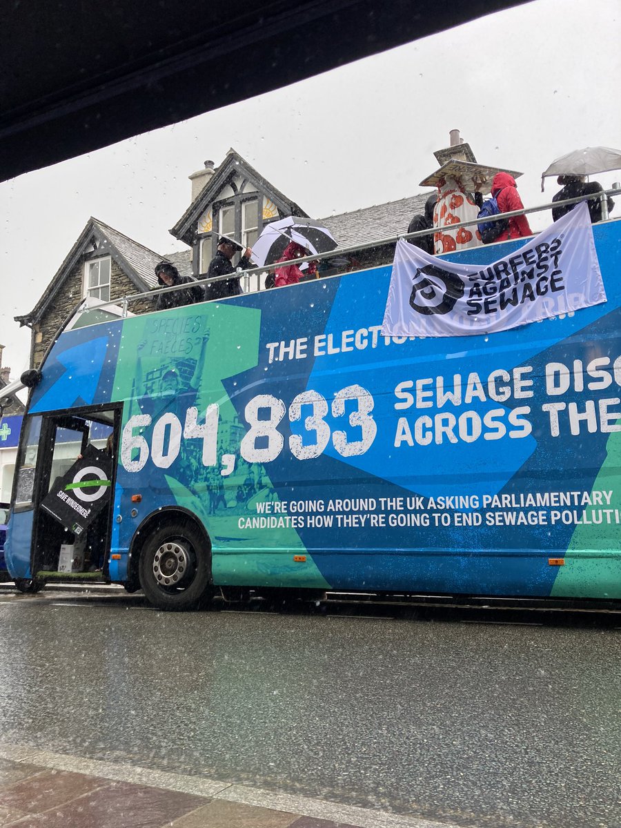 Come rain or shine, we won’t stop until we see and end to sewage pollution ✊ #cutthecrap #endsewagepollution #voteocean #strikeagainstsewage