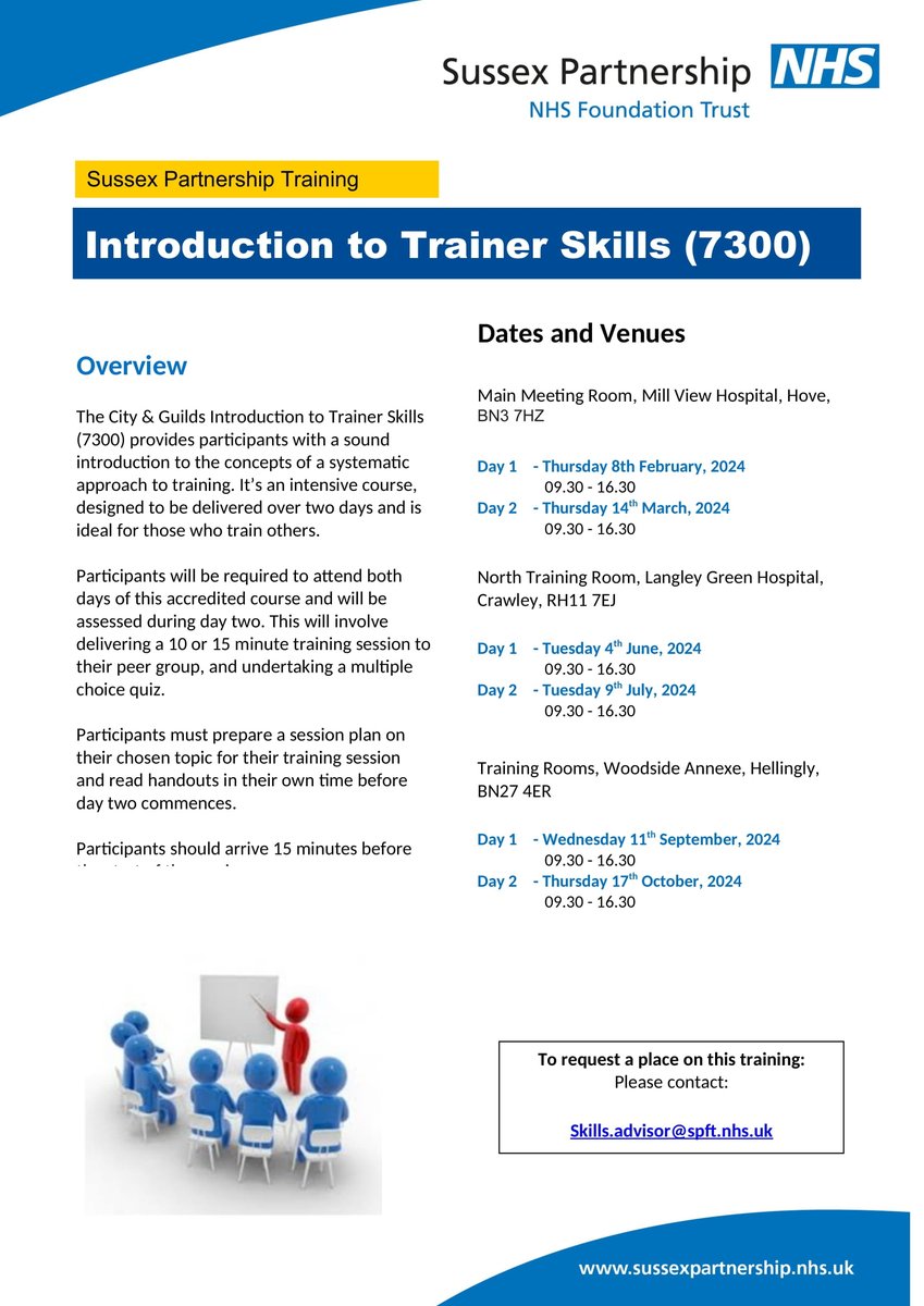 SPFT_Apprenticeships (@spfta) on Twitter photo Did you know as well as Apprenticeships, we offer #training courses? Introduction to Trainer Skills is ideal for those who want to develop their #skills in this area and consider how to create an inclusive session for learners. Email: skills.advisor@spft.nhs.uk <a href="/LearningSussex/">SPFT_Education&Training</a> Did you know as well as Apprenticeships, we offer #training courses? Introduction to Trainer Skills is ideal for those who want to develop their #skills in this area and consider how to create an inclusive session for learners. Email: skills.advisor@spft.nhs.uk <a href="/LearningSussex/">SPFT_Education&Training</a>