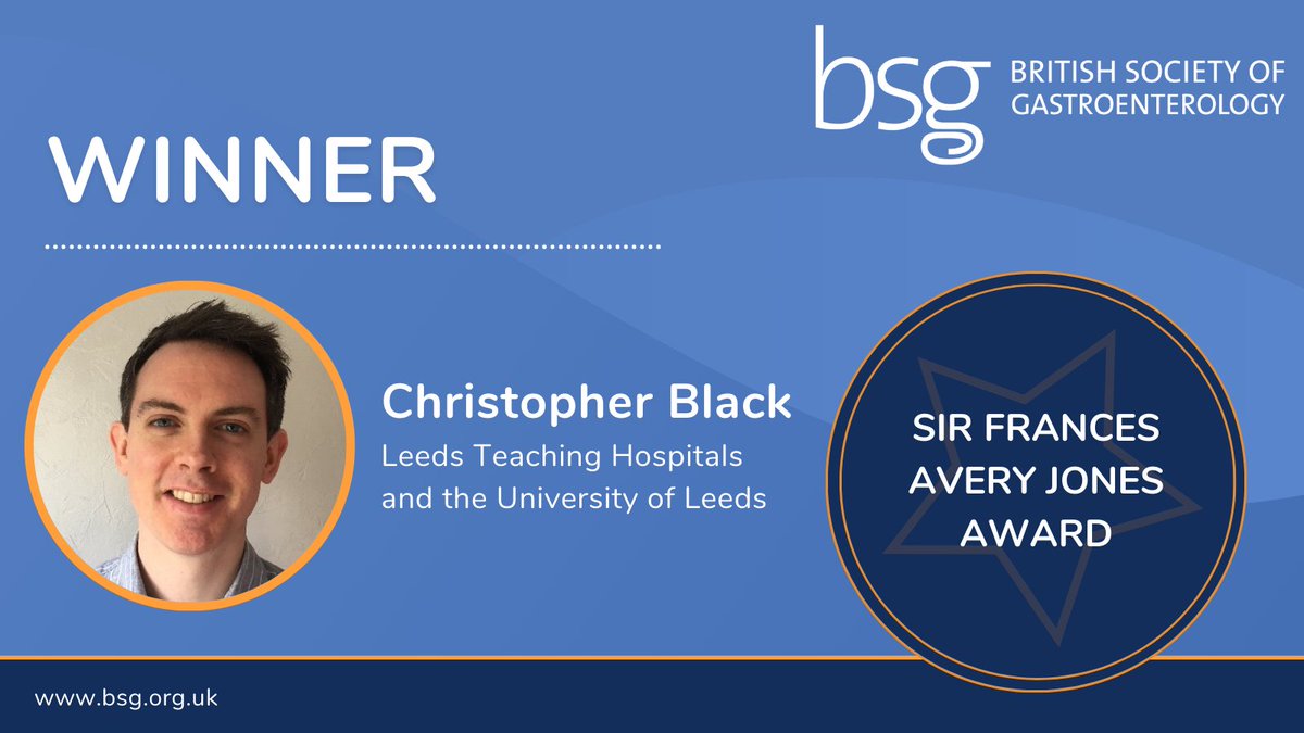 Congratulations to Christopher Black on being awarded the BSG Sir Frances Avery Jones Award! 👏 Christopher will give his lecture today at 2:05pm during the Masterclass sessions in Hall 1 at #BSGLIVE24. Couldn't attend? Register for on-demand access: bit.ly/3JxXCNU