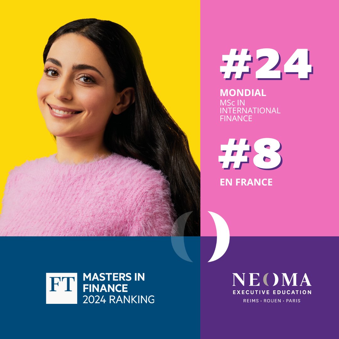 NEOMA Business School (@neomabs) on Twitter photo Avec notre MSc in International Finance, NEOMA se classe au 24e rang mondial et au 8e rang en France dans le classement des Masters en Finance du <a href="/FT/">Financial Times</a>. Ce résultat est le reflet de notre volonté de faire évoluer nos programmes, en renforçant les cours dédiés à la finance durable. Avec notre MSc in International Finance, NEOMA se classe au 24e rang mondial et au 8e rang en France dans le classement des Masters en Finance du <a href="/FT/">Financial Times</a>. Ce résultat est le reflet de notre volonté de faire évoluer nos programmes, en renforçant les cours dédiés à la finance durable.