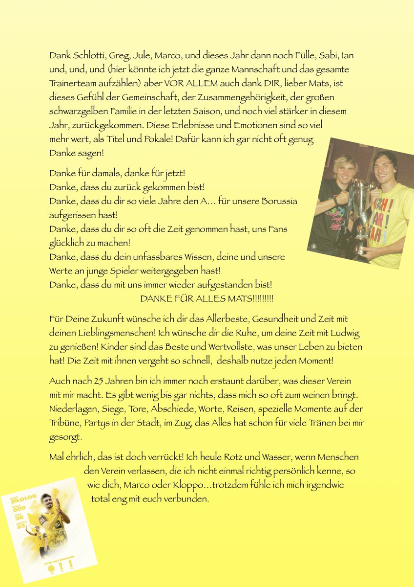Flu1007's tweet photo. @matshummels @BVB @RNBVB @kicker_BVB @DrReinholdLunow @sebastiankehl Ein Liebesbrief an Mats 🫶🏼🖤💛 #matshumnels #nurderbvb #einmalborusseimmerborusse https://t.co/ZnNQXSjNhk