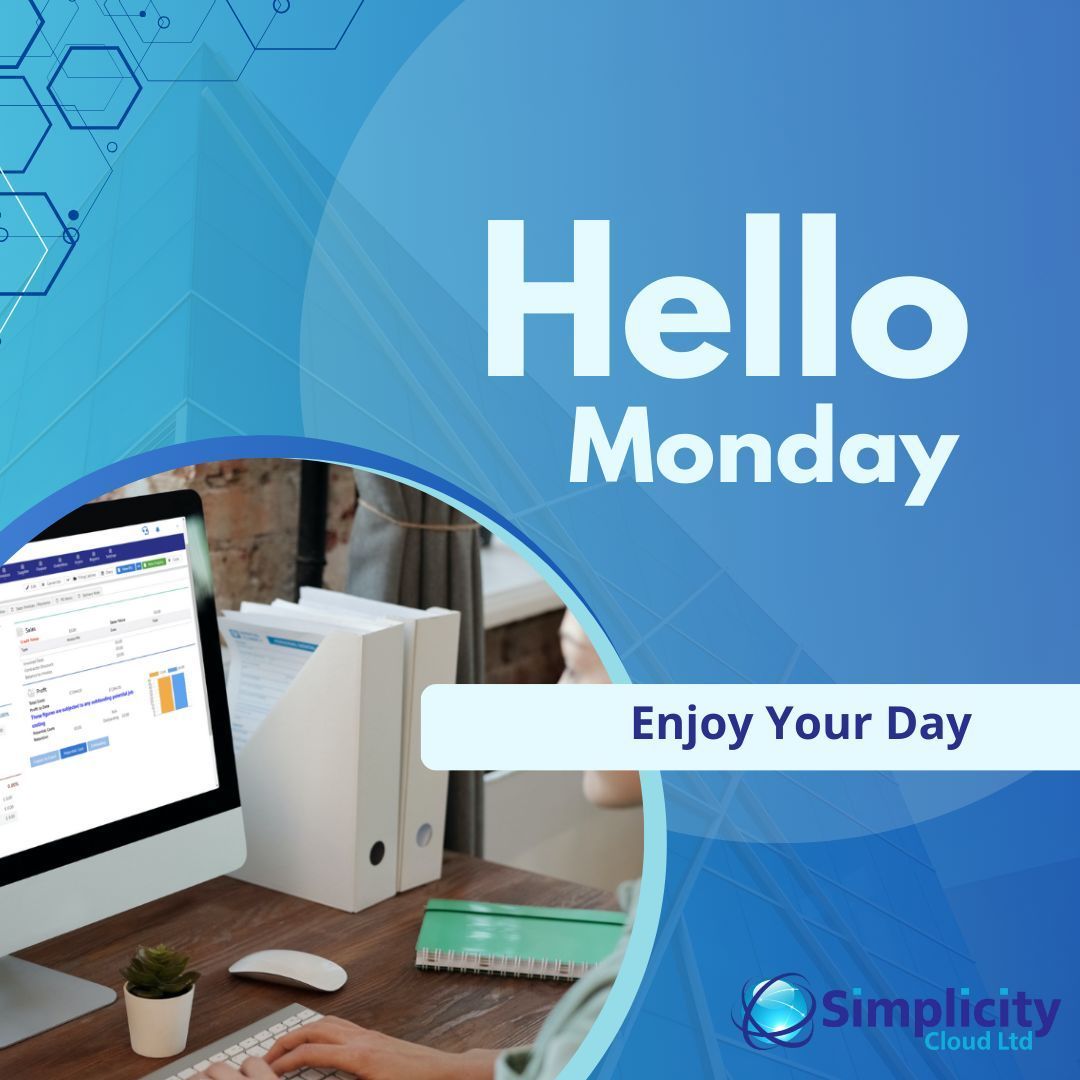 Simplicity4Bus's tweet image. Hello Monday! 🚀 Kickstart your week with Simplicity Cloud - where efficiency meets excellence. Manage your tasks seamlessly and elevate your business operations. #HelloMonday #SimplicityCloud