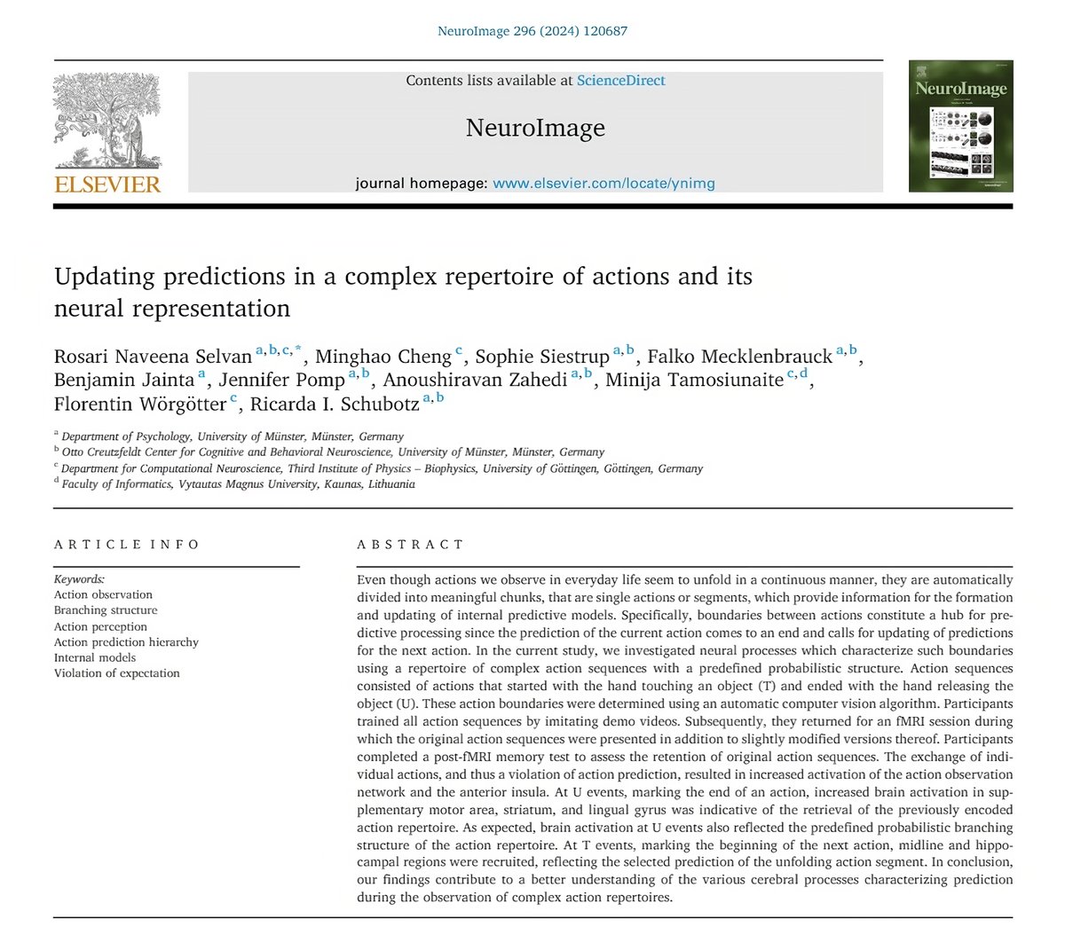 firing_n_wiring's tweet image. ๐ง New Paper Alert ๐The study investigated the ๐ง๐๐ฎ๐ซ๐๐ฅ ๐ซ๐๐ฌ๐ฉ๐จ๐ง๐ฌ๐๐ฌ ๐จ๐ ๐๐๐ญ๐ข๐จ๐ง ๐ฉ๐ซ๐๐๐ข๐๐ญ๐ข๐จ๐ง in ecologically valid action repertoire.
@SchubotzLab @uni_muenster @uniGoettingen
doi.org/10.1016/j.neurโฆ
#actionpredictionhierarchy #phdlife