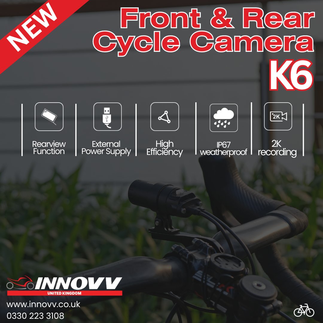InnovvUk's tweet photo. 📸 Capture your cycling adventures in stunning detail with the Innovv front and rear cycle camera! 🚴‍♂️🎥
 https://t.co/FlS8llHSYR

 #motorbike #motorcycle #innovv #innovvuk #roadsafety #dashcam  #cycling #bike #cycle #new #newout https://t.co/O74gvhQUlw