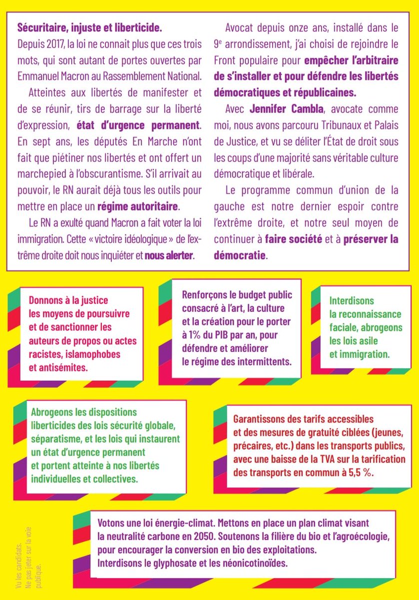 FrontPopParis01's tweet photo. Pour faire barrage à l'extrême-droite.

Pour préserver nos libertés et notre démocratie.

Votez et faites voter pour Raphaël KEMPF et Jennifer CAMBLA les 30 juin et 7 juillet prochains !

#nouveaufrontpopulaire https://t.co/RIndTKYrR0