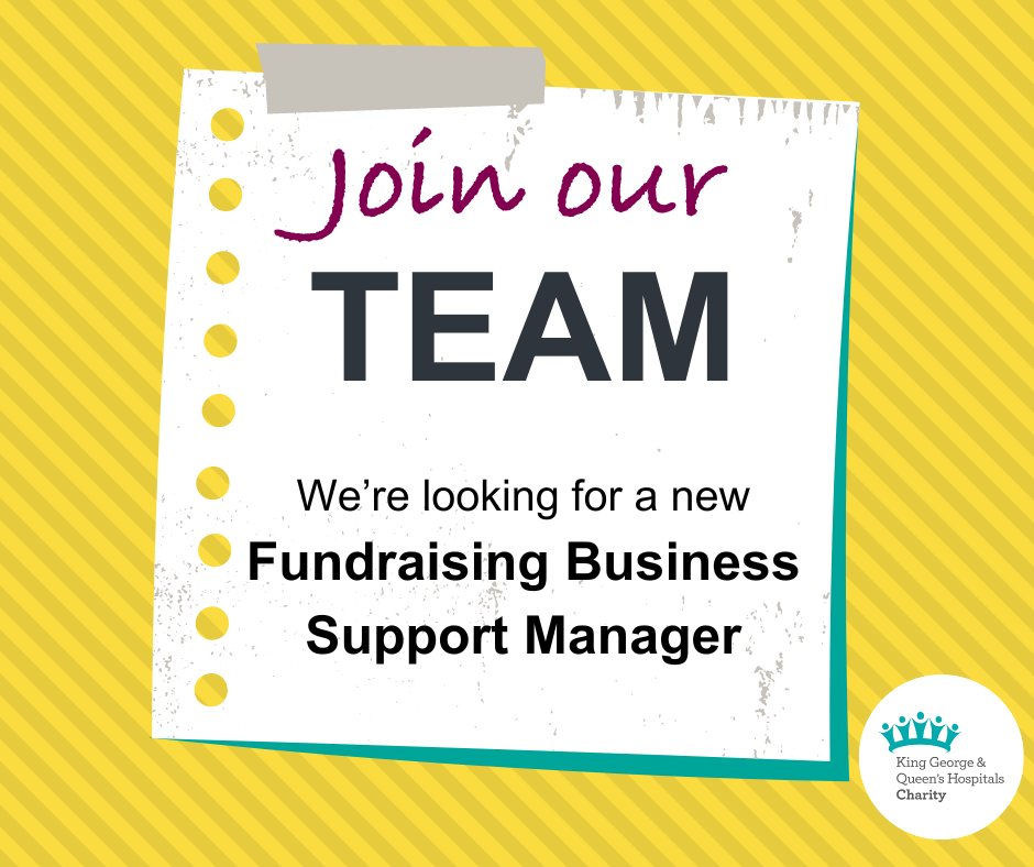 Exciting news! We have a fantastic job opportunity available for a Fundraising business support manager. For more info and to apply▶ bhrhospitals.nhs.uk/current-vacanc…
#nhsjob #kgqhcharity #bhrut #jobopportunity #queenshospital #KGH #JoinOurTeam #romford