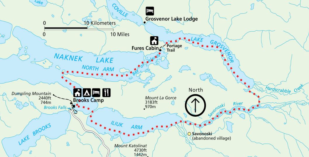 Did you know you can plan a paddle trip from Brooks Camp?

The Savonoski Loop is an 80-mile paddle through the scenic backcountry of Katmai National Park. 

Learn more here: nps.gov/katm/planyourv…

NPS photo/map