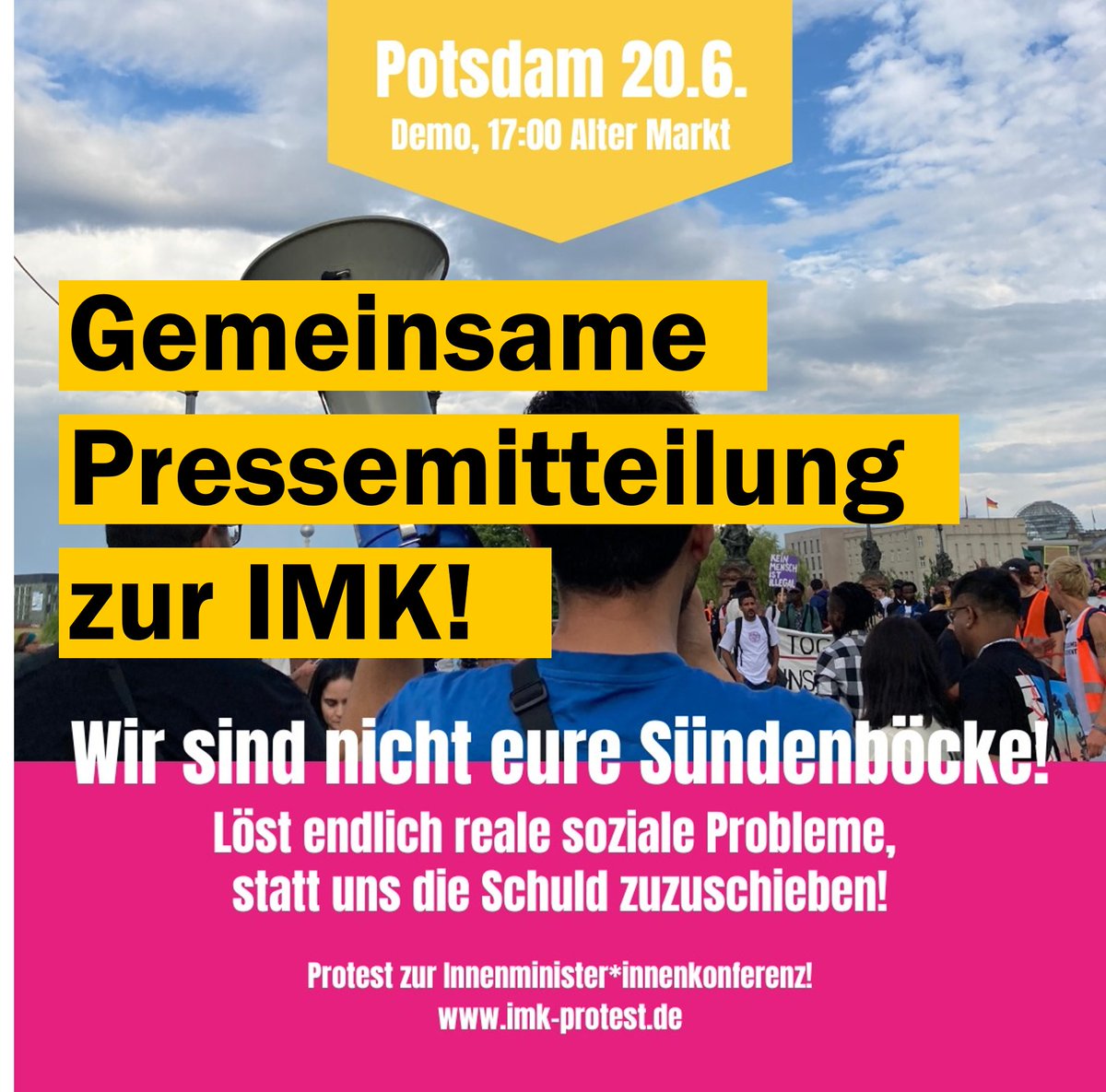 Mit Blick auf die Innenminister*innenkonferenz (IMK) fordern <a href="/jogspace/">JoG</a>, @proasyl, @FLR_Brandenburg, BumF und <a href="/tdh_de/">Terre des Hommes</a> mit weiteren Organisationen in einer gemeinsamen Erklärung: Geflüchtete Menschen brauchen Schutz – keine rassistische Hetze! PM unter: b-umf.de/p/gemeinsame-p…