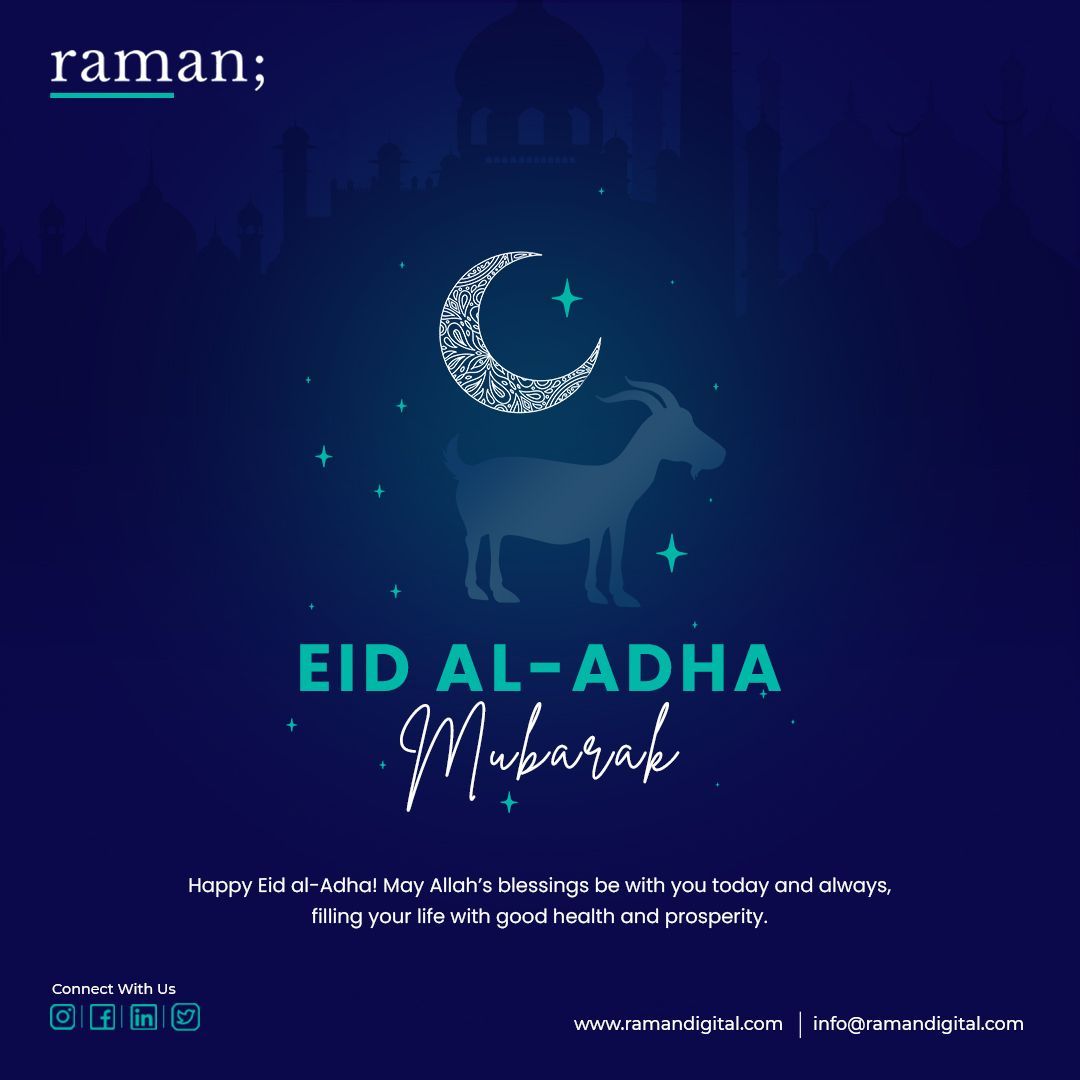 ramandigit's tweet photo. Happy Eid ul Adha! 🌙💖 As we celebrate this sacred occasion, may the lessons of sacrifice and faith bring us closer to Allah and to each other. Wishing you a joyous celebration filled with love, peace, and countless blessings. Eid Mubarak to all! 🌸✨ 
#EidUlAdha #EidMubarak https://t.co/Y8XFI9SEft
