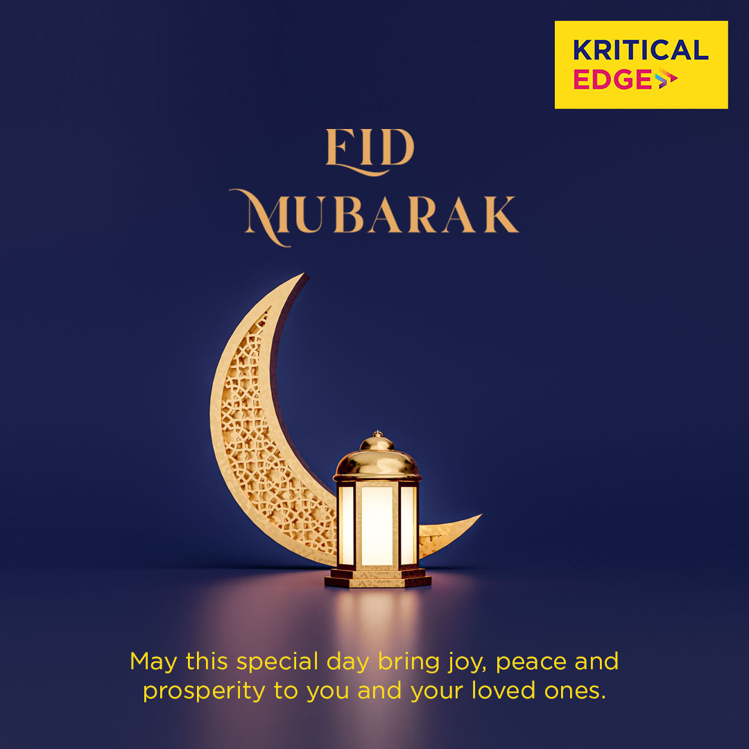 The Kritical Edge team wishes you and your loved ones a blessed Eid-al-Adha. May your day be filled with blessings, joy, peace, and prosperity. Eid Mubarak!
#EidMubarak #Blessings #JoyfulEid #PeaceAndProsperity #FamilyTime