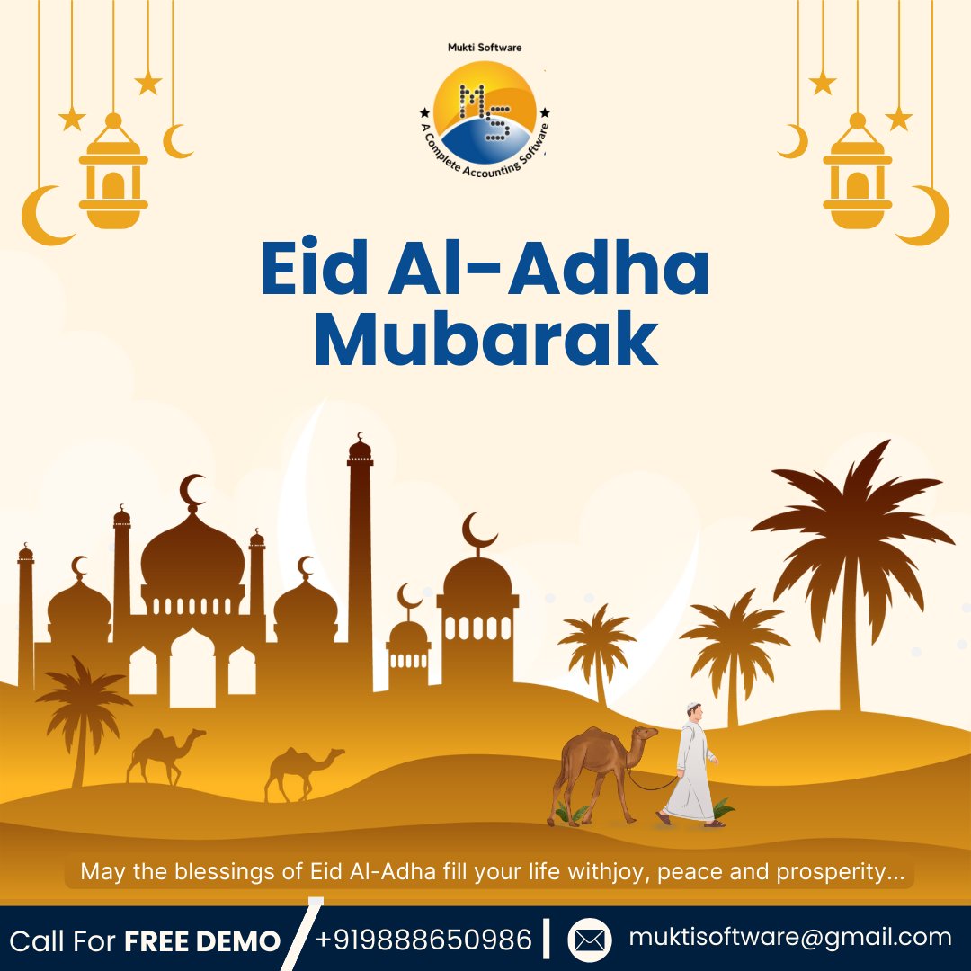 MUKTISOFTWARE's tweet photo. 𝗘𝗶𝗱 𝗮𝗹-𝗔𝗱𝗵𝗮 𝗠𝘂𝗯𝗮𝗿𝗮𝗸
May the blessings of Eid Al-Adha fill your life withjoy, peace and prosperity
#eid #eidmubarak #mubarak #eidaladha #allah #instagram #eidgifts #instagood #happyeid #quran #hardware #webdevelopment #tecnologia #code #webdeveloper #software https://t.co/pa4ruTGL70