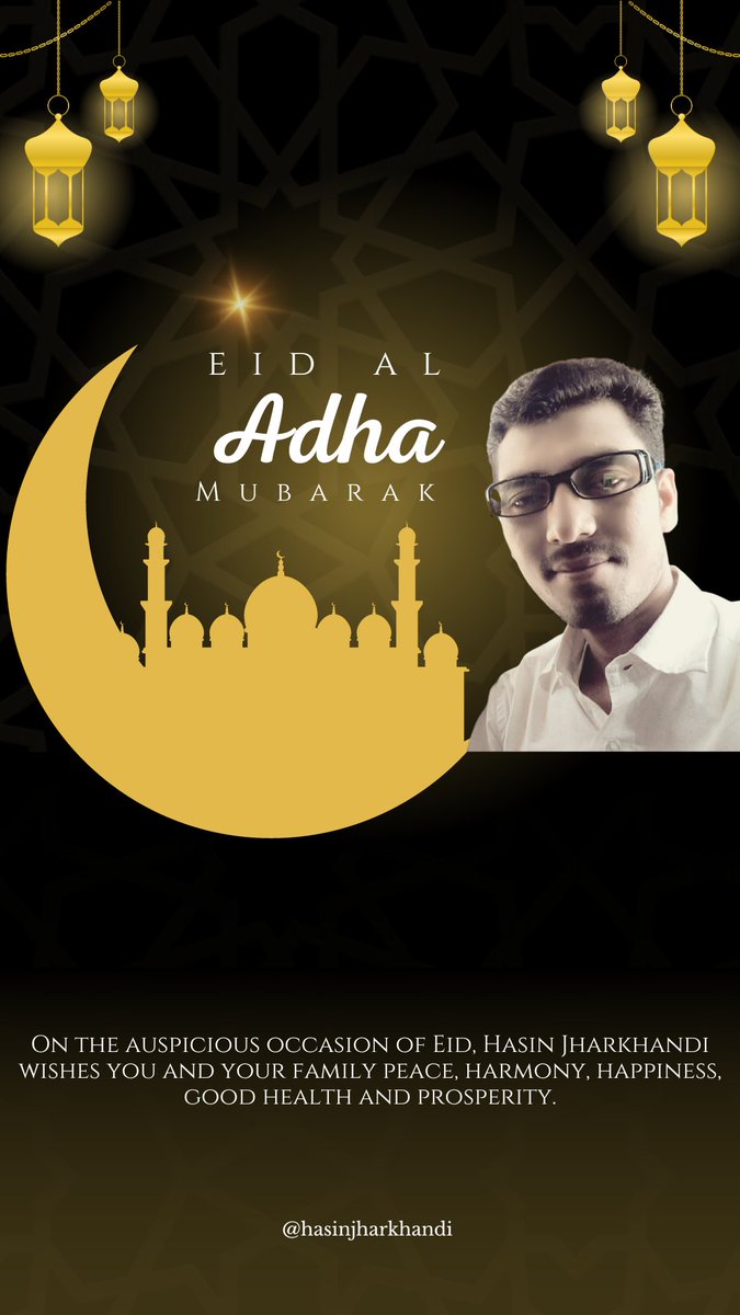hasinjharkhandi's tweet photo. त्याग और बलिदान का प्रतीक है ईद-उल-अज़हा का पर्व।
#Eid_Mubarak #hasinjharkhandi https://t.co/PfWEx4JGpj
