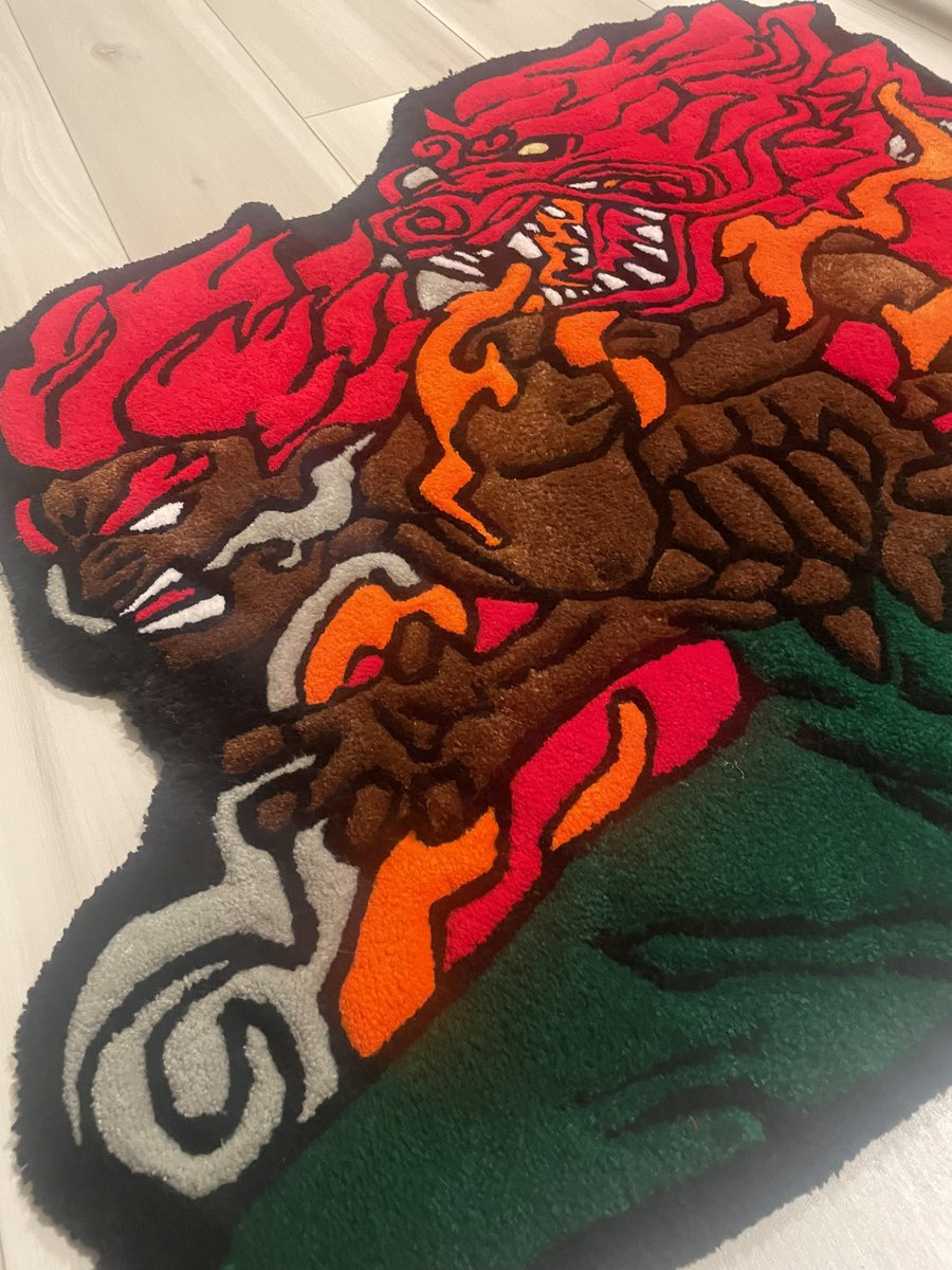 CPU_Smash's tweet photo. Rug #3 - 8 Gates Might Guy
Definitely going to take a break from doing anime “action” rugs for a long while https://t.co/RYkgl5CwXj