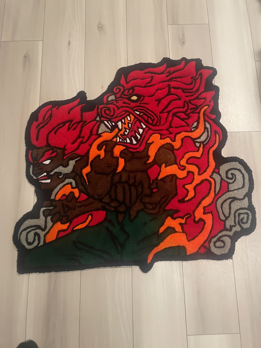 CPU_Smash's tweet photo. Rug #3 - 8 Gates Might Guy
Definitely going to take a break from doing anime “action” rugs for a long while https://t.co/RYkgl5CwXj