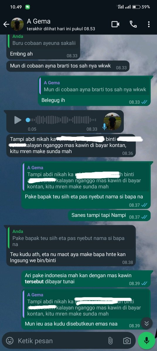 ima_rhypa's tweet photo. Lucu banget yang lagi ngapalin ijab qobul wkwkk
Doi pesimis kalo pake bahasa sunda wkwkk takut salaah🤣 https://t.co/yJrg9vaPMi