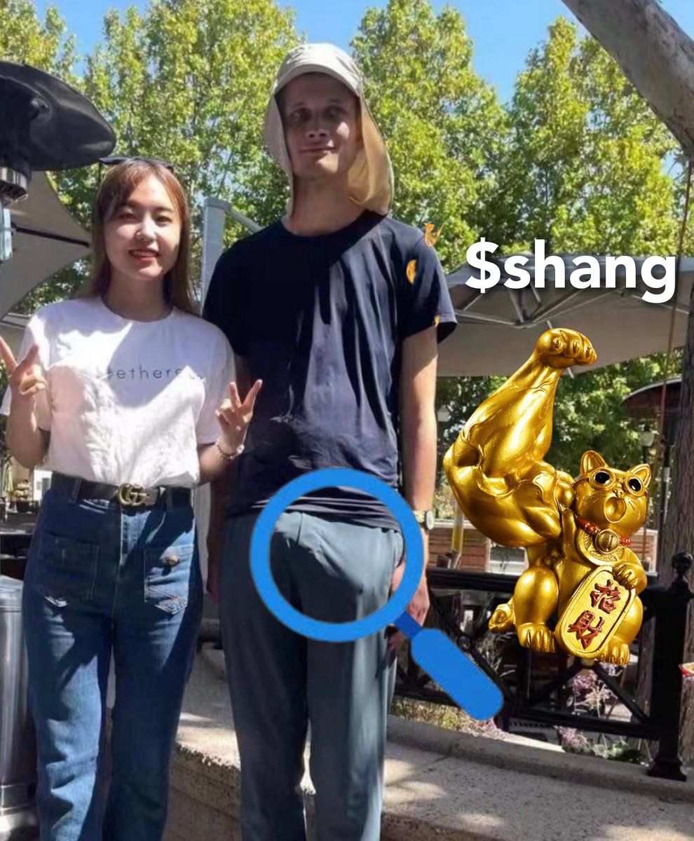 ShangrenSOL's tweet photo. @VitalikButerin heard you were running away with the next meta of Solana .. the golden maneki cat .. 

And the Asian chick caught you red handed 👀

Is that true ? 

@toly @rajgo

$shang https://t.co/d8ffKNk5jr