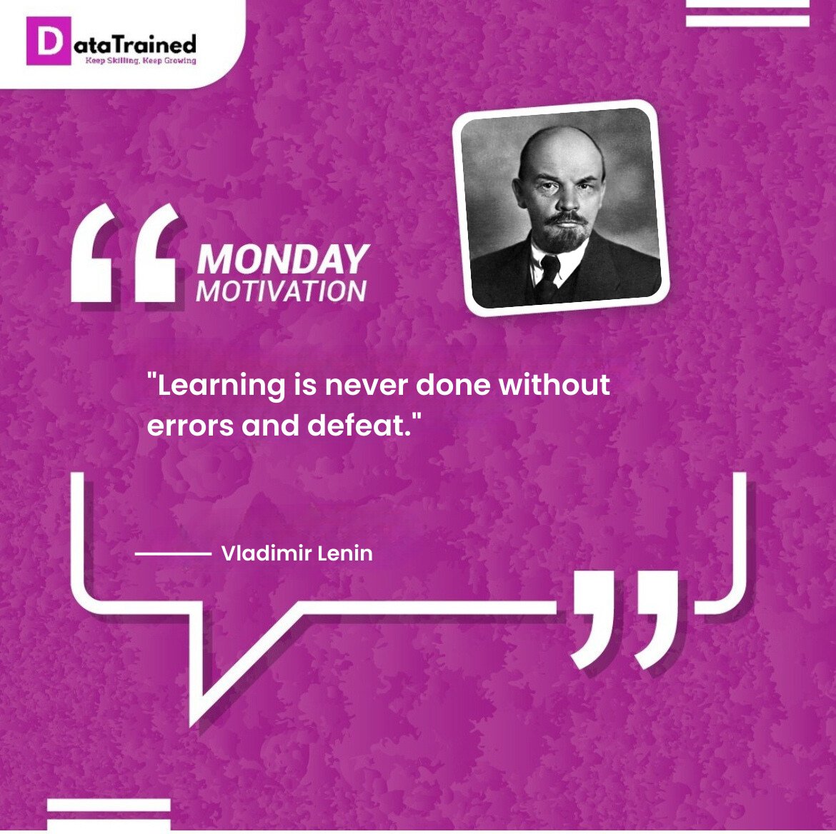 data_trained's tweet image. ✅Making mistakes is an essential part of learning. Without making errors, we would never be able to improve or learn new things.
✅So don't be afraid to make mistakes, they are essential to your learning process!
✅Have a Great Day!!
#DataTrained #opportunity #careergrowth