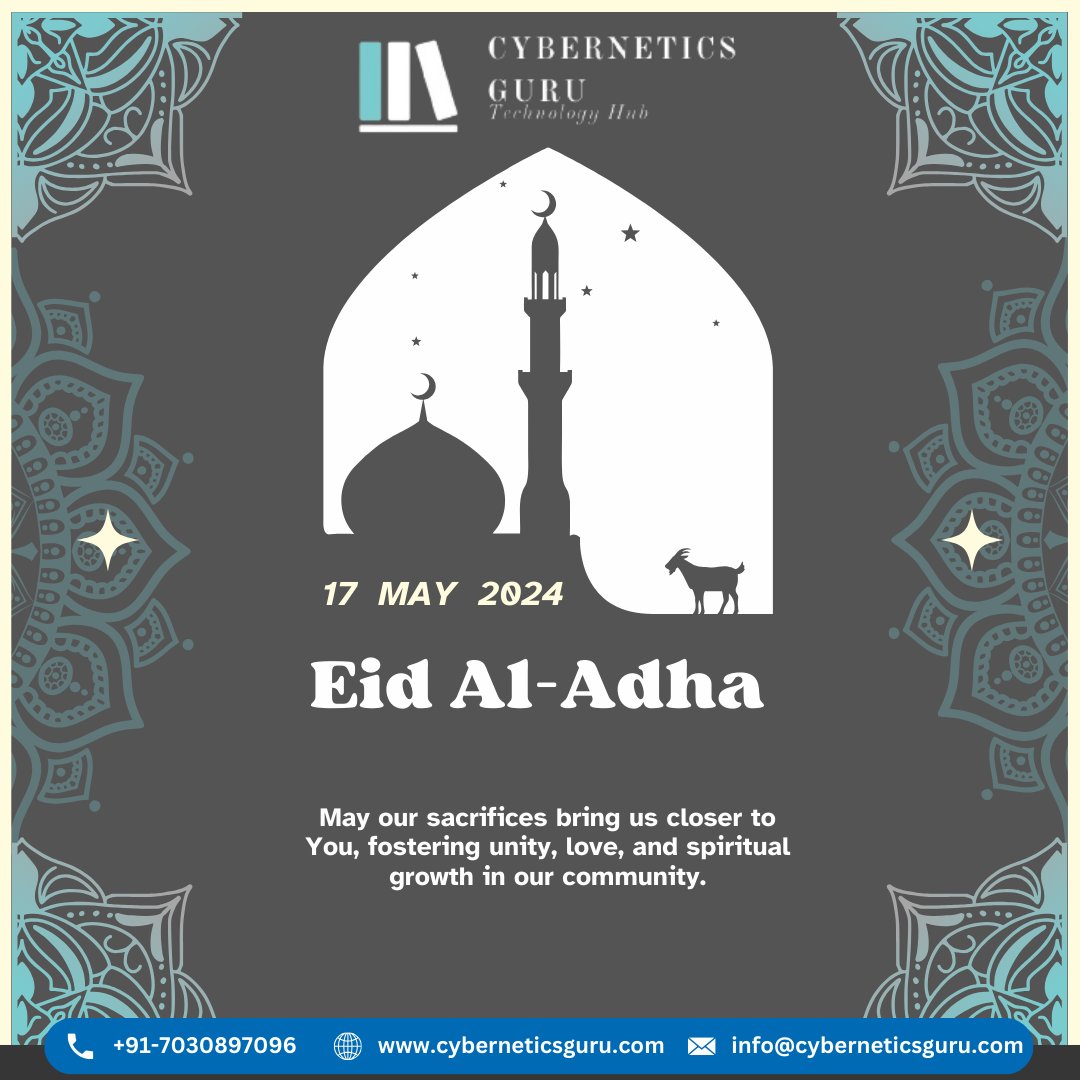 CyberneticGuru's tweet photo. May the sacrifices we make this Eid bring us closer to Allah and be accepted and rewarded by Allah's Mercy.

#EidMubarak #CyberneticsGuru #EidAlAdha https://t.co/GMmhg1ALp4