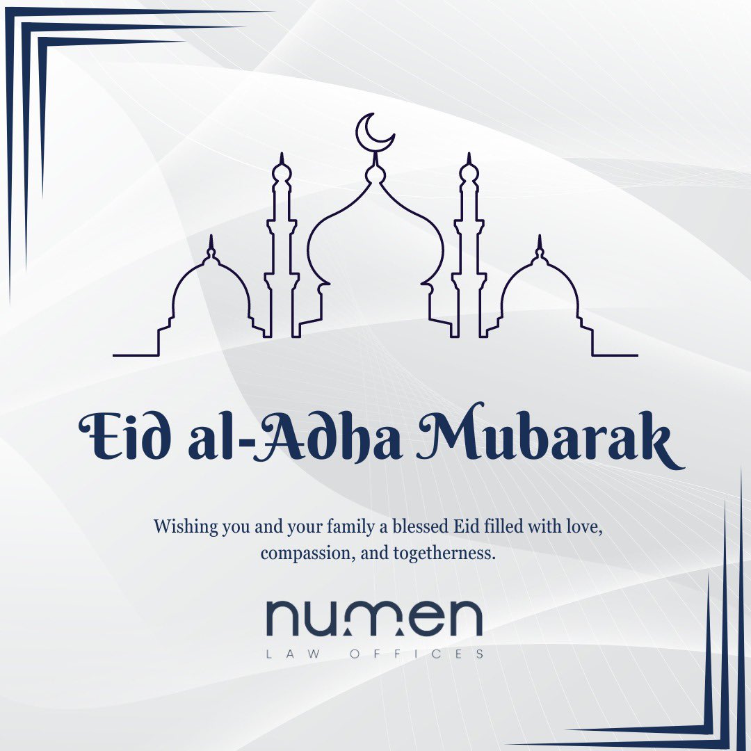 numenlaw's tweet photo. Wishing you a blessed Eid filled with love, peace, and prosperity. Eid Mubarak! 🤲

#EidMubarak https://t.co/ZMjeS6NPGw