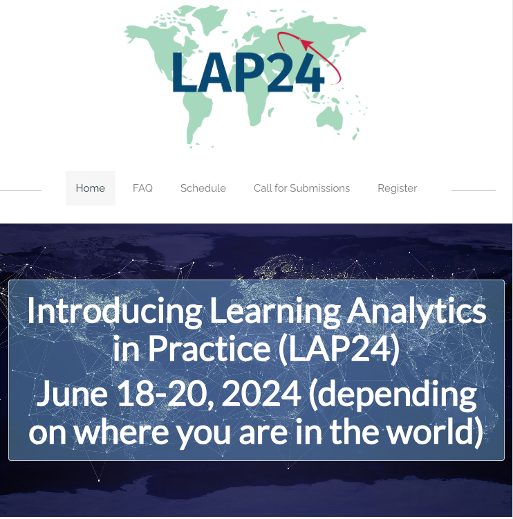On Weds CIC kicks-off LAP24 — 24 hours non-stop Learning Analytics for Practitioners, before passing the baton west to the next region 🫨

Join <a href="/LisaAngeLim/">Lisa-Angelique Lim</a> &amp; <a href="/sbuckshum/">Simon Buckingham Shum</a> for the opening convo + much more solar.swoogo.com/lap24/