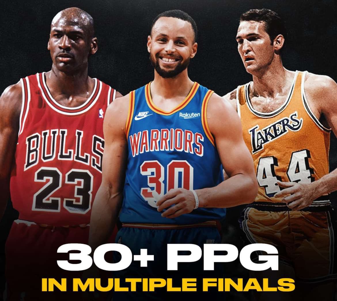 Jacobtheclipper's tweet photo. Guards to average 30+ in multiple NBA finals:
Michael Jordan
Jerry West
Steph Curry
End of list
#RIPWest https://t.co/GIe4qDj7To
