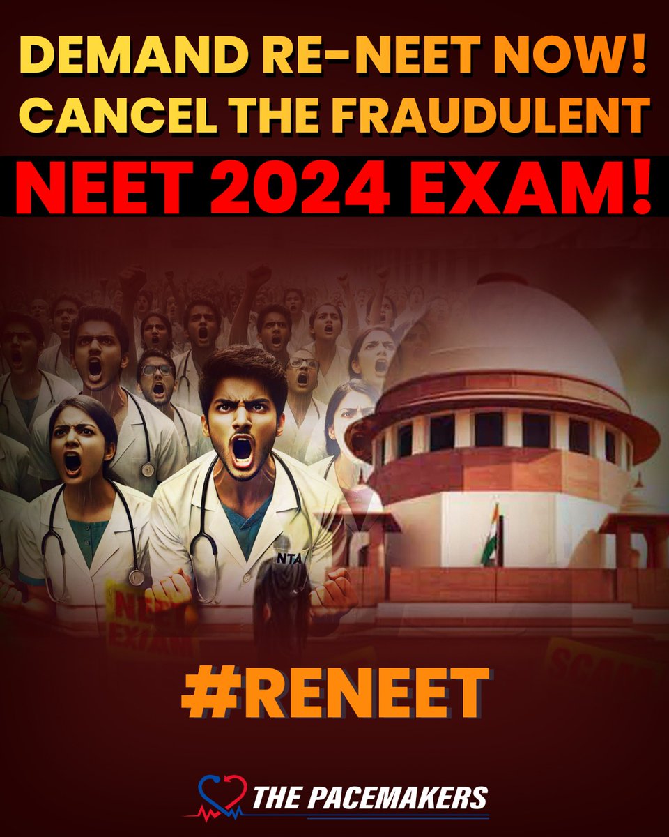 Indian__doctor's tweet image. लड़कियों को सबसे ज्यादे परेशानी हो रही है।
पेरेंट्स अब उन्हे दुबारा मौका नही देना चाहते!

नीट धाधली ने बच्चों के सपने के साथ आत्मविश्वास को भी मार दिया है ।

@narendramodi जी स्वत: एक्शन ले और परीक्षा रद्द कर बच्चों के साथ खड़े हो!!
@BJP4India
#NEET_परीक्षा #NEET_परीक्षा_परिणाम