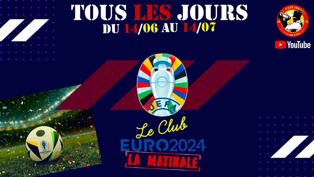 Jour 4 #LeClubEuroLaMatinale
🎙️
#LeBarman
<a href="/Enssenjorgens/">Enssen jorgenssen</a> 
<a href="/Sekowski_1906/">Sekowski</a> 
<a href="/Laulaurcl/">LaulauRCL 🔴🟡</a> 

Sommaire
▶️Les Vieux Dans Les Bleus
👉Le 11 idéal 
▶️Lensois En Select
👉Focus Danso
▶️Les Matchs du Jour
👉🇫🇷vs🇦🇹
👉🇷🇴vs🇺🇦 
👉🇧🇪vs🇸🇰 
▶️La Gazette #RCLens 
Qui est Still compatible?
+LesPronos