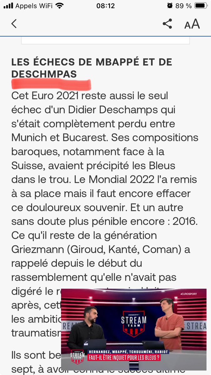 goudyj's tweet photo. @Martin_Mosnier bonjour merci pour vos articles. Petite coquille ici. 
Bonne journée et allez les bleus https://t.co/osqN5jsaJ2