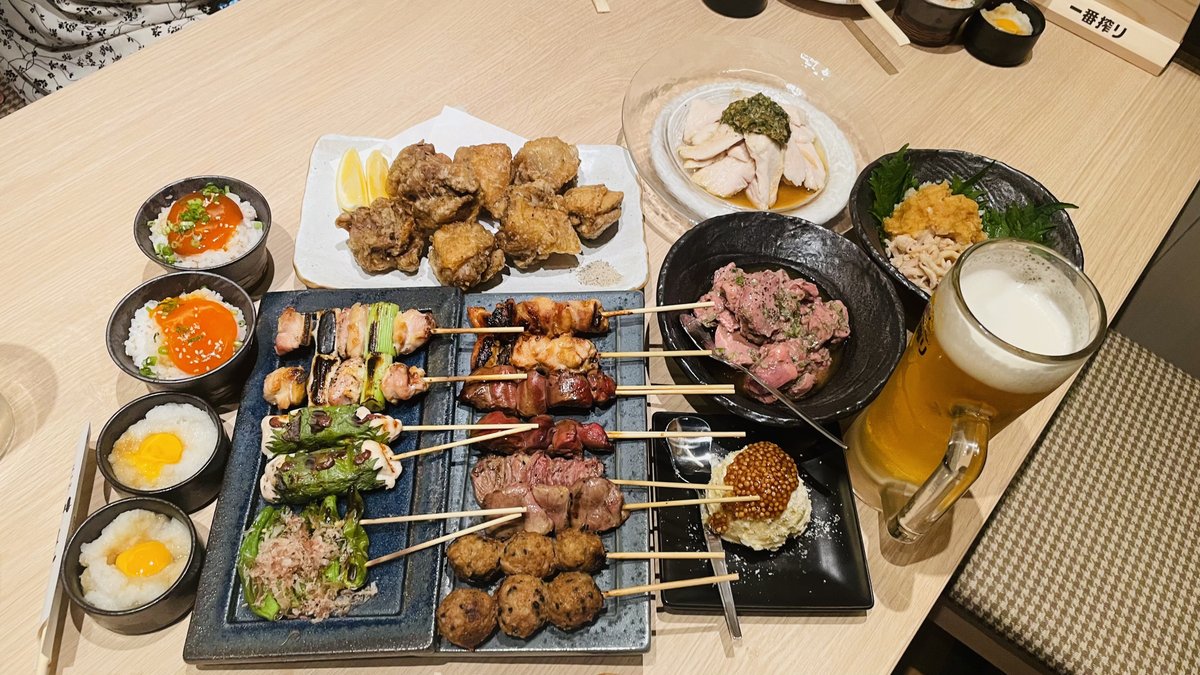 okazakitube's tweet photo. 居酒屋激戦区・東岡崎駅前に明日6/18（火）新オープン🎉

『焼き鳥きんざん東岡崎店』で、極上焼き鳥と絶品鶏料理を一足お先に堪能してきました😋✨
https://t.co/ZfwZczQxM1 https://t.co/arWsHoNj64