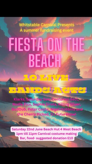 Come along and have some fun in the sun…&amp; support WHITSTABLE CARNIVAL.