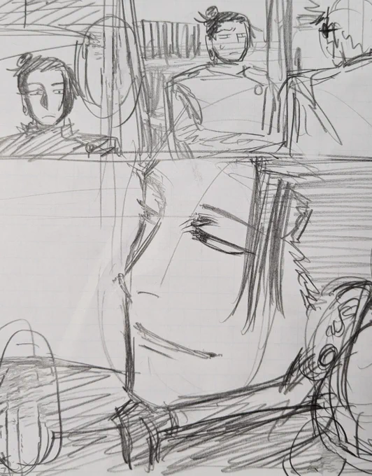 下描き:なんかすぐるいい感じに描けた気がする 