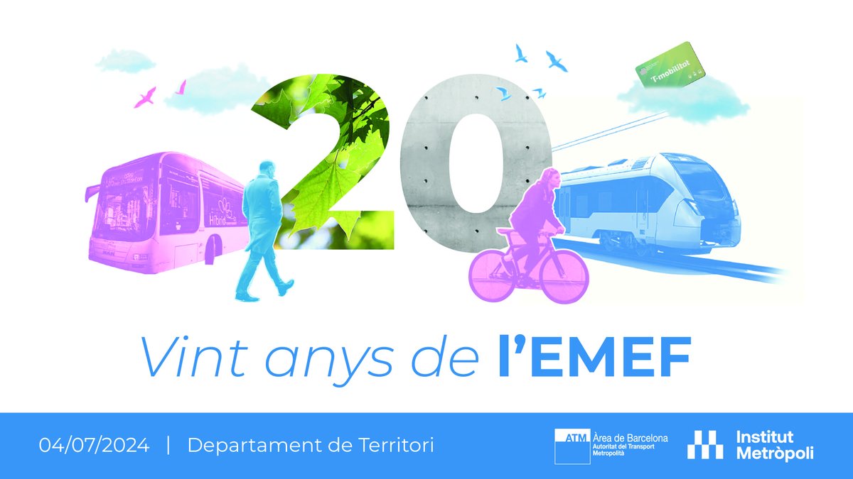 InstMetropoli's tweet photo. 🤔Quins són els reptes de futur de l'Enquesta de #mobilitat en dia feiner, en l'àmbit metodològic, tecnològic i d'anàlisi? Quin és el seu impacte en l'estudi i la planificació de la mobilitat?

🗓️El 4/07 celebrem amb @ATMbcn els 20 anys de l'EMEF! 

ℹ️ https://t.co/U0wT4EvItT https://t.co/kcrHoqk2Mx
