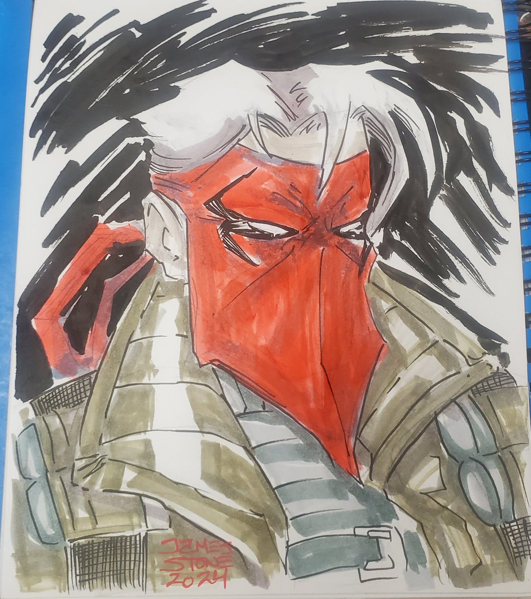 JamesLeeStone's tweet photo. #Grifter from @JimLee #WildCATS #WildStorm #ColeCash #Team7 #PenAndInk #PenSketch #MarkerSketch #OriginalArt #SketchBook #Sketch #ForSale #OpenForCommissions https://t.co/5yHxfZtHWn