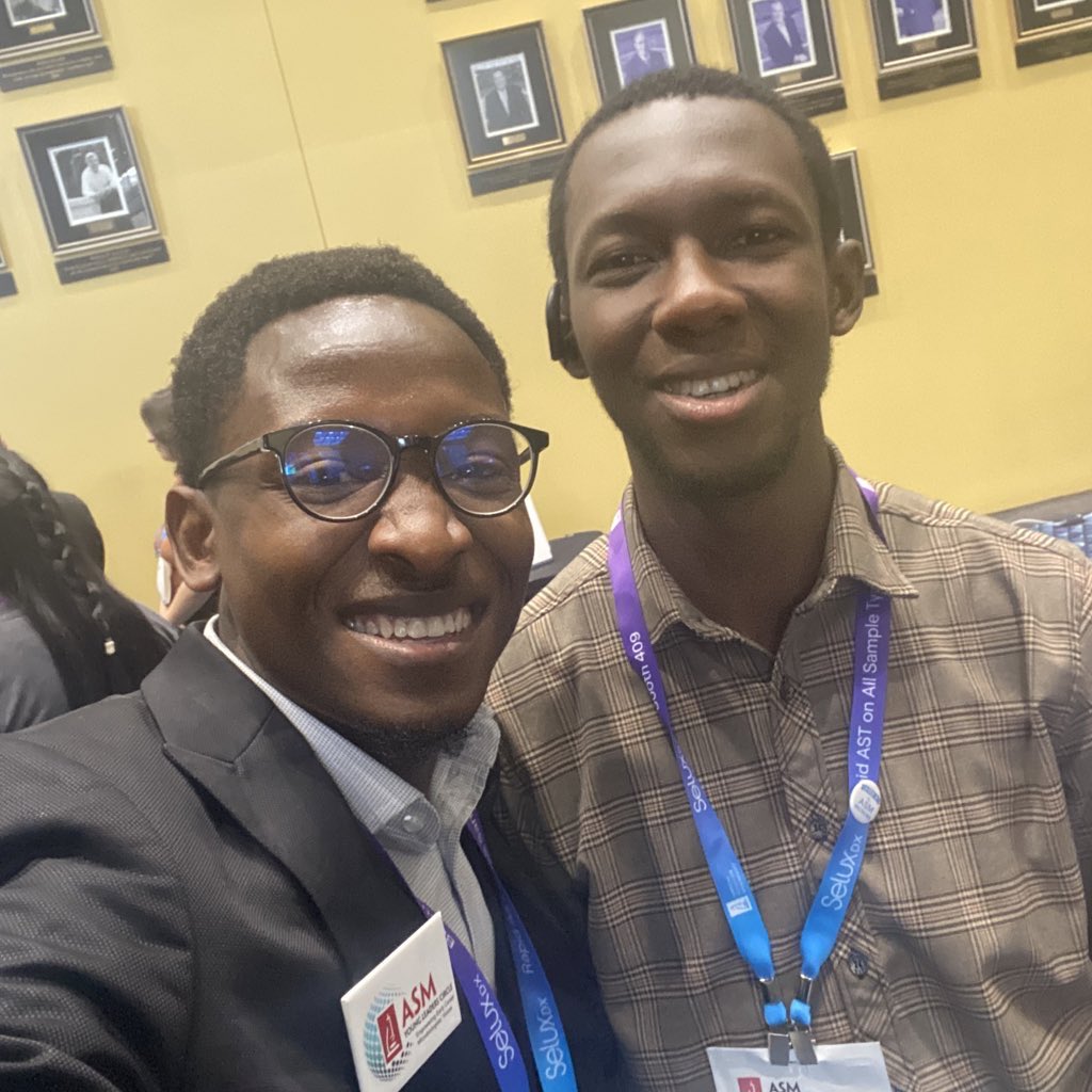 iyioladunjoye's tweet photo. Highlight of #ASMicrobe: connecting with Nigerian scientists worldwide! Happy to meet Prof @EmmanuelAdukwu, Dr Olukunle and Sam &amp; reunite with Prof Eniola, @Aanuoluwaduro, @pelumimagret &amp; many more! Celebrating our shared passion for science &amp; Nigerian excellence in microbiology! https://t.co/y8gKZ8H3p9