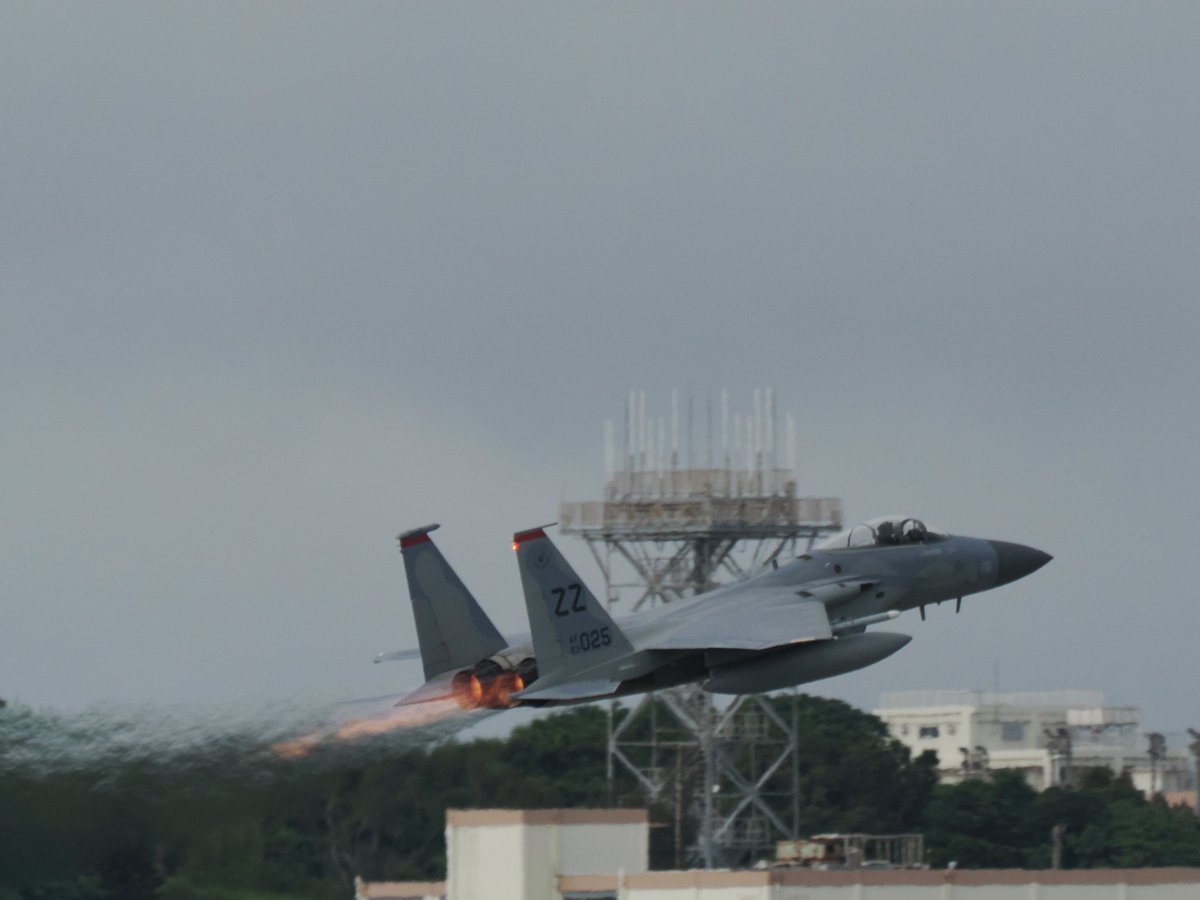 OKARIN1028's tweet image. F-15のアフターバーナー綺麗に出てくれました！
#嘉手納基地
#F15C