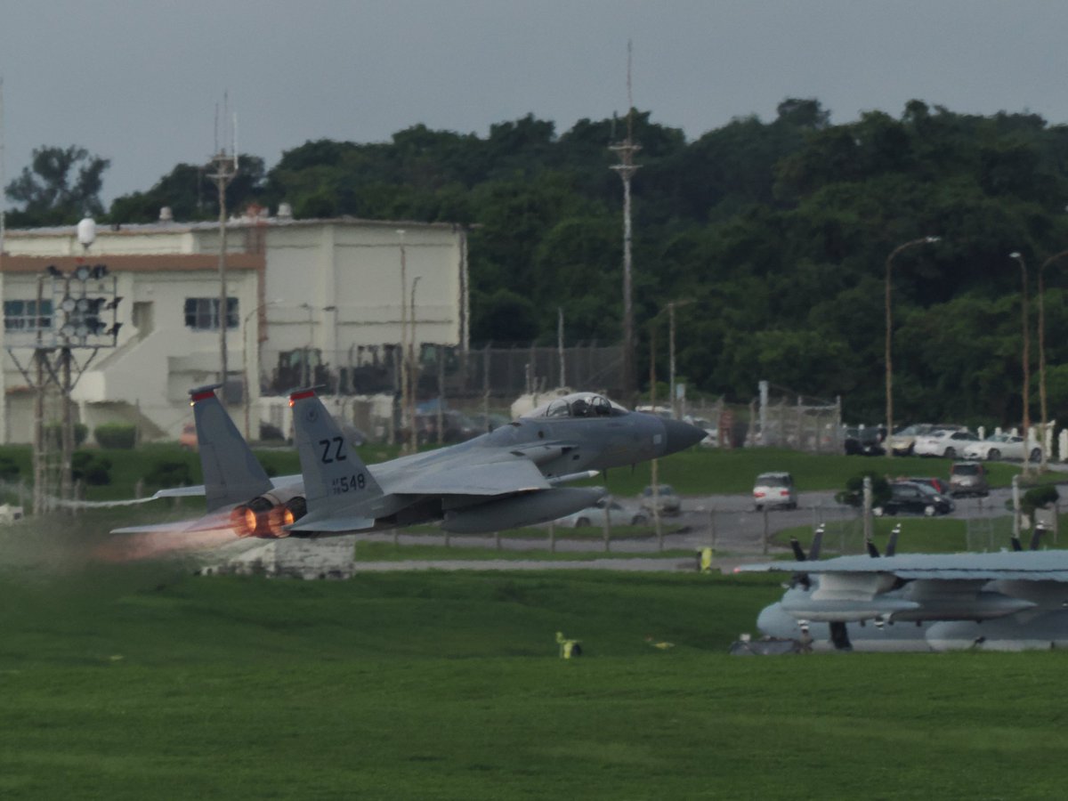 OKARIN1028's tweet image. F-15のアフターバーナー綺麗に出てくれました！
#嘉手納基地
#F15C